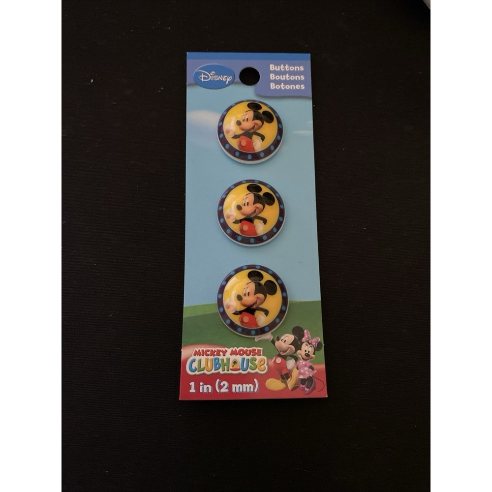 Disney Mickey Mouse Clubhouse 1" Buttons Crafts Collectibles Set of‎ 3
